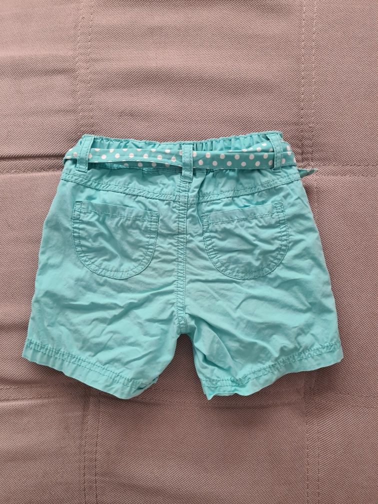 Nowe H&M krótkie spodenki bawełna rozm 110 zielony