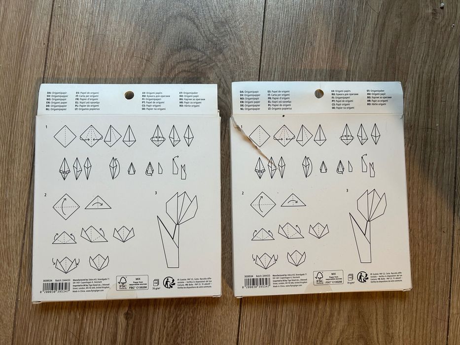Origami papier 2 sztuki