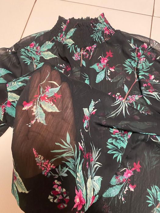 bluza z golfem, cienka,  kolorowa