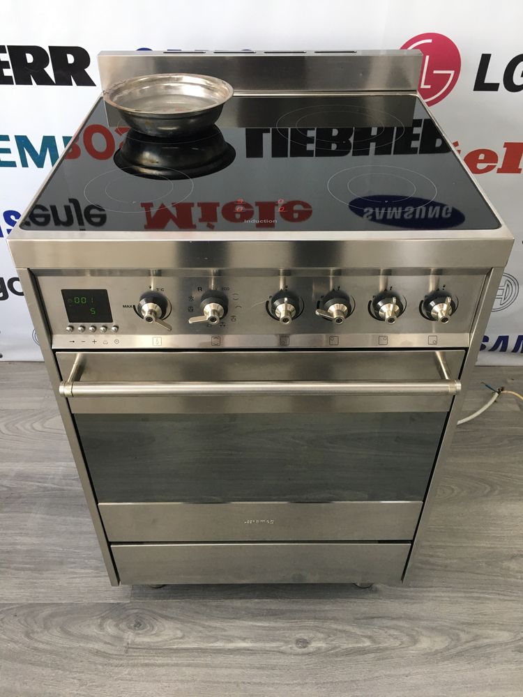 Елекроплита Smeg CE6IMX нержавійка 220-380V, електрична плита 2018року