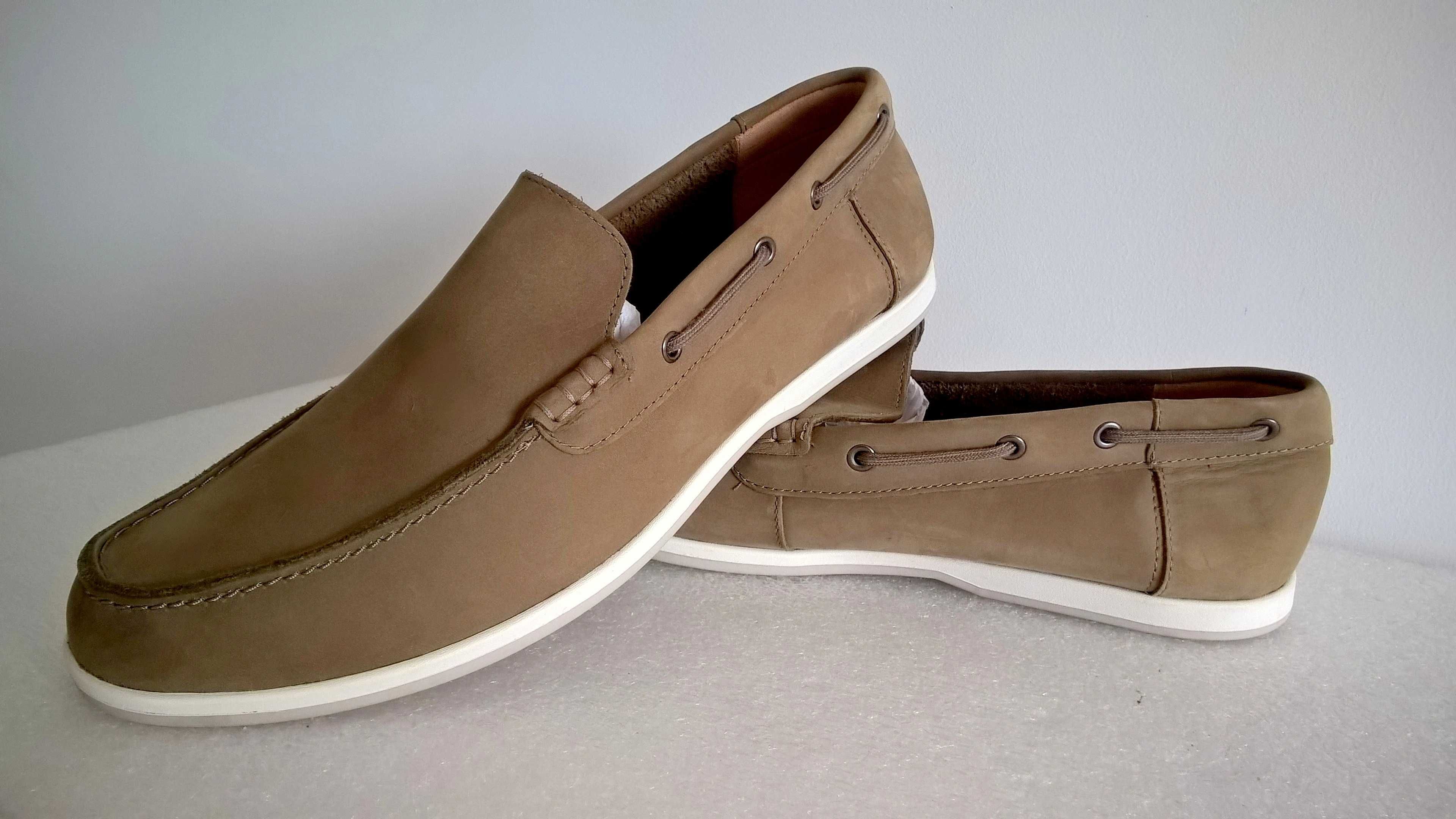 Clarks Mokasyny Morven Sun Zielony olivkowy okazja super warto