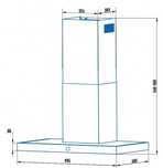 Okap CATA B6-T900 XG BK 90 cm cichy nowy w pudełku