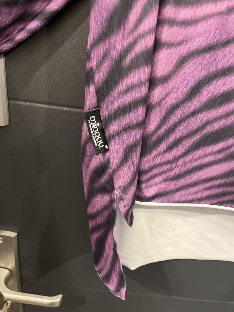 Minouu bluzka nietoperz zebra oversize uni