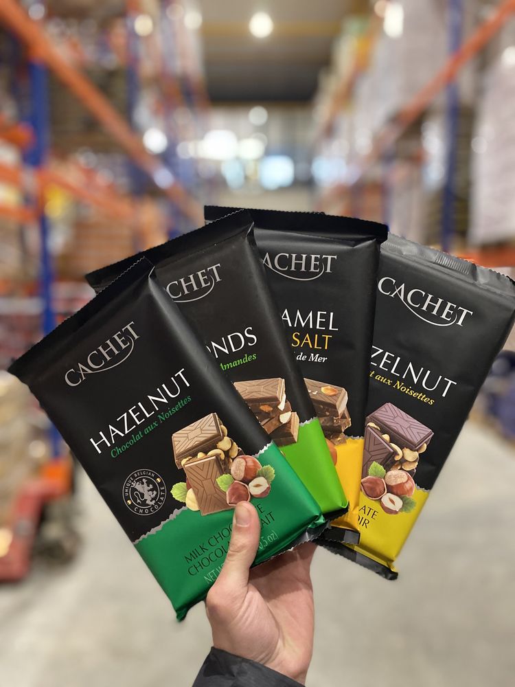 Cachet/кашет бельгійський шоколад 300/180/100г, продукти з Європи