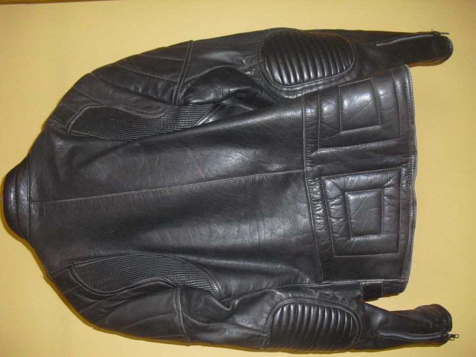 Blusão Motard em cabedal