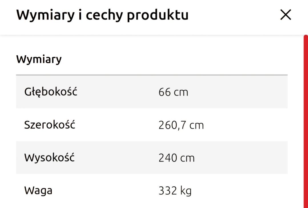 Szafa przesuwna Flex 260 cm z lustrem biała