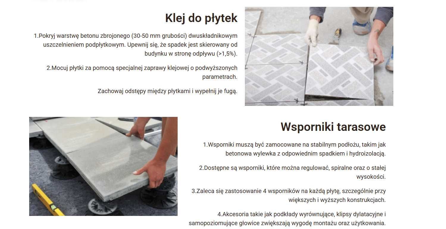 Płyty ceramiczne taras Lira Crema, Lira Gris i Lira Perla grubość 2cm!
