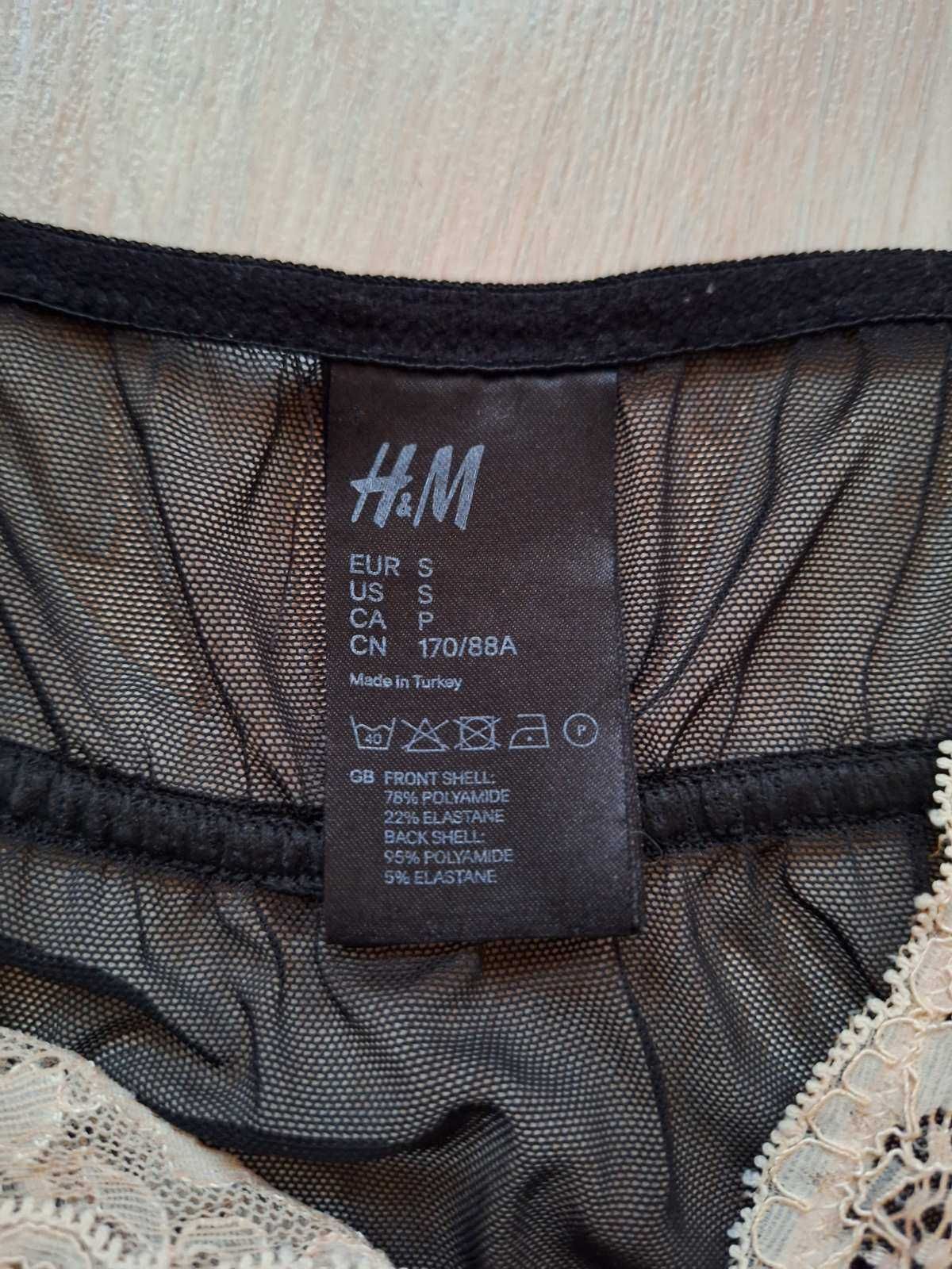 Маленькая женская комбинация H&M черная разм S короткая