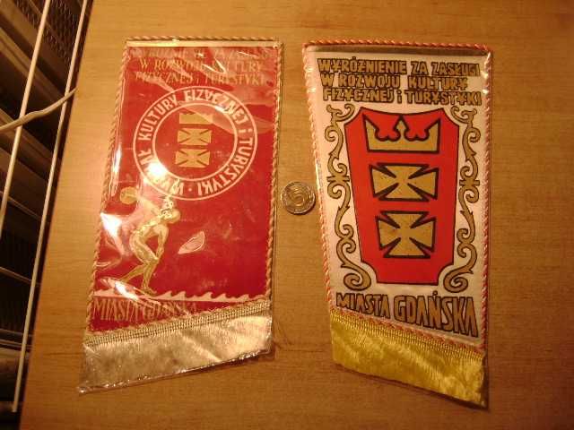 Starocie z PRL - Zestaw 6 proporczyków z czasów PRL