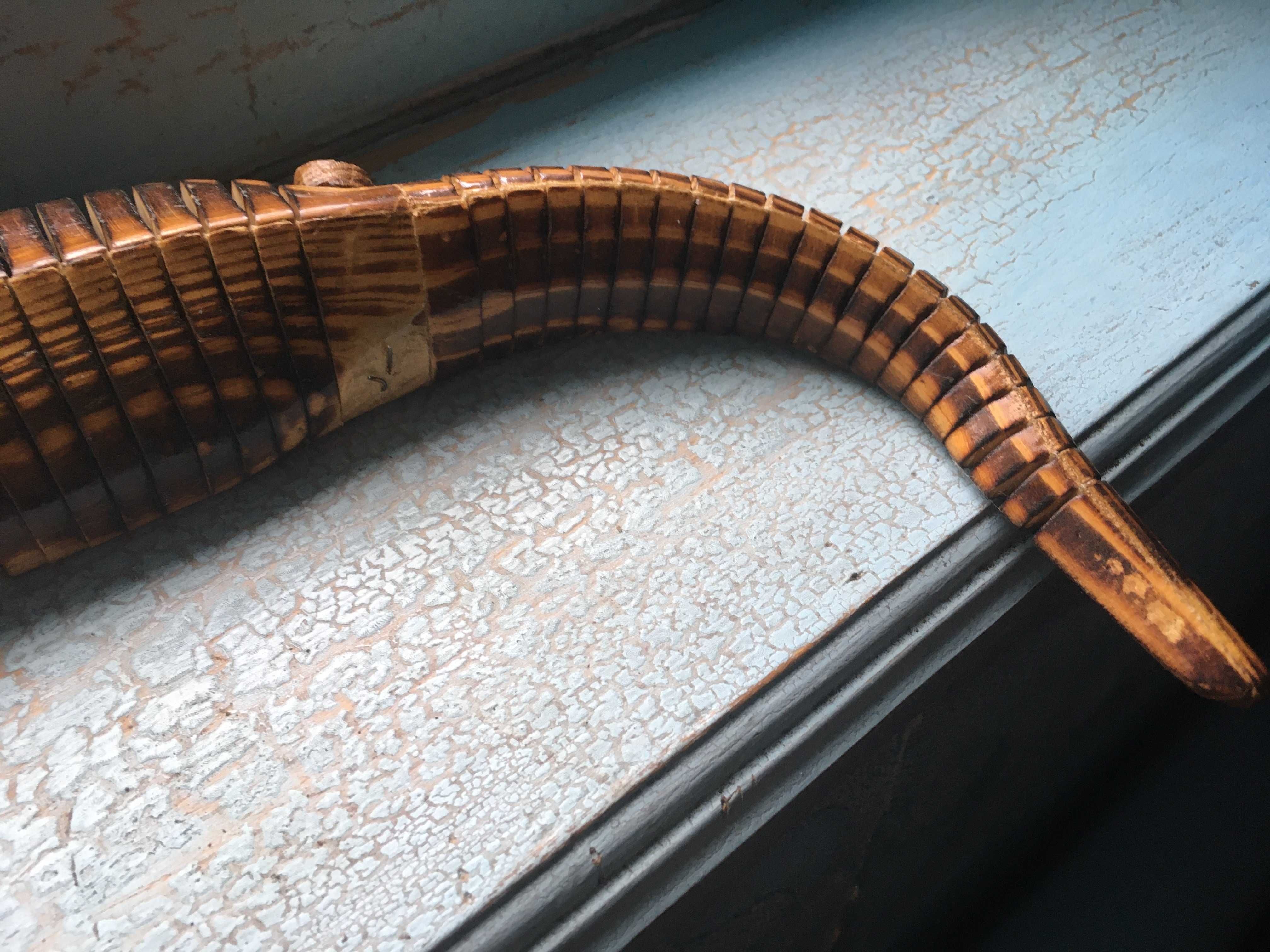 Игрушка статуэтка деревянный крокодил сувенир декор