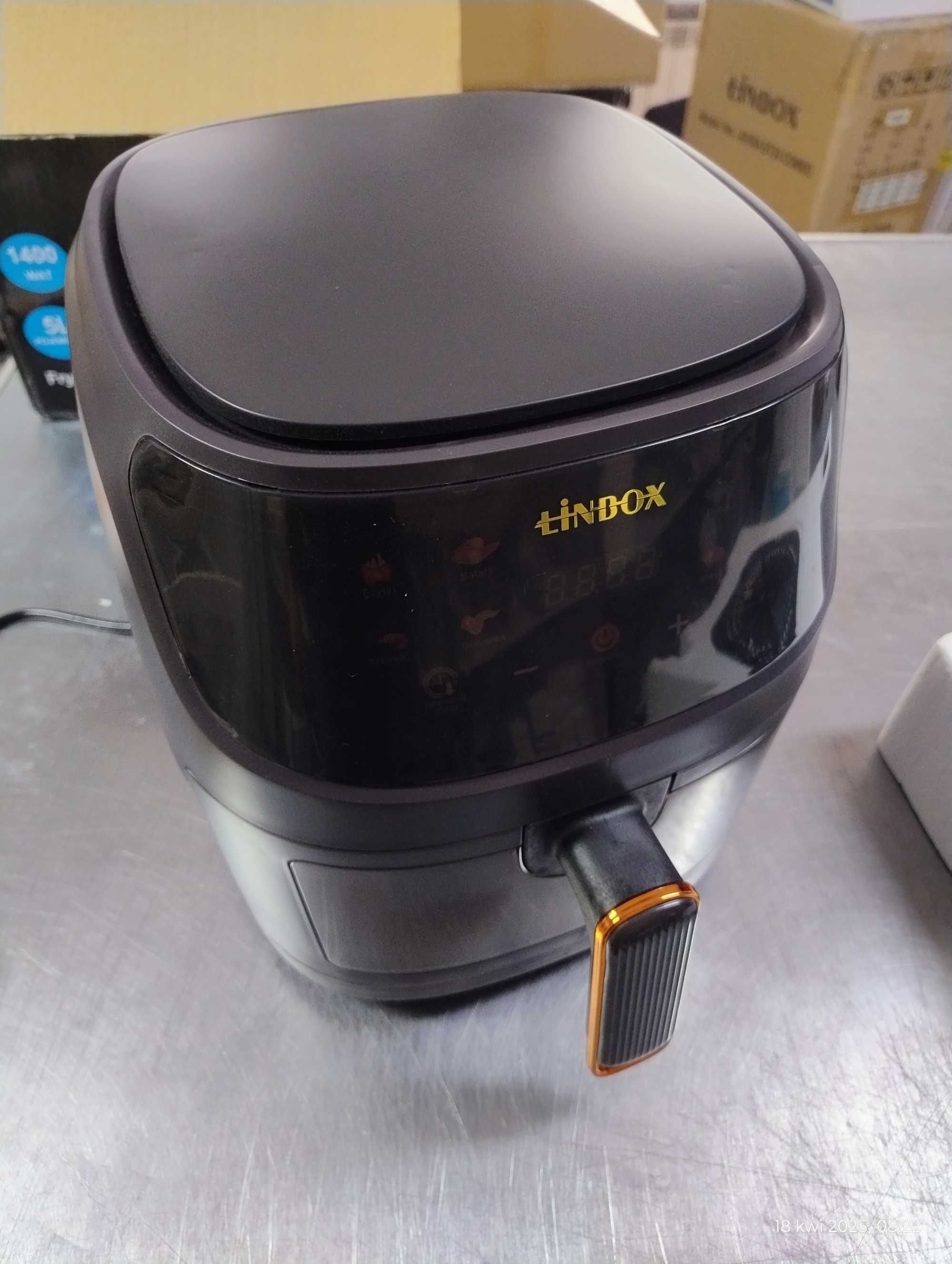 [OUTLET] Frytkownica 5L/1400W beztłuszczowa LINBOX Air Fryer CZARNA