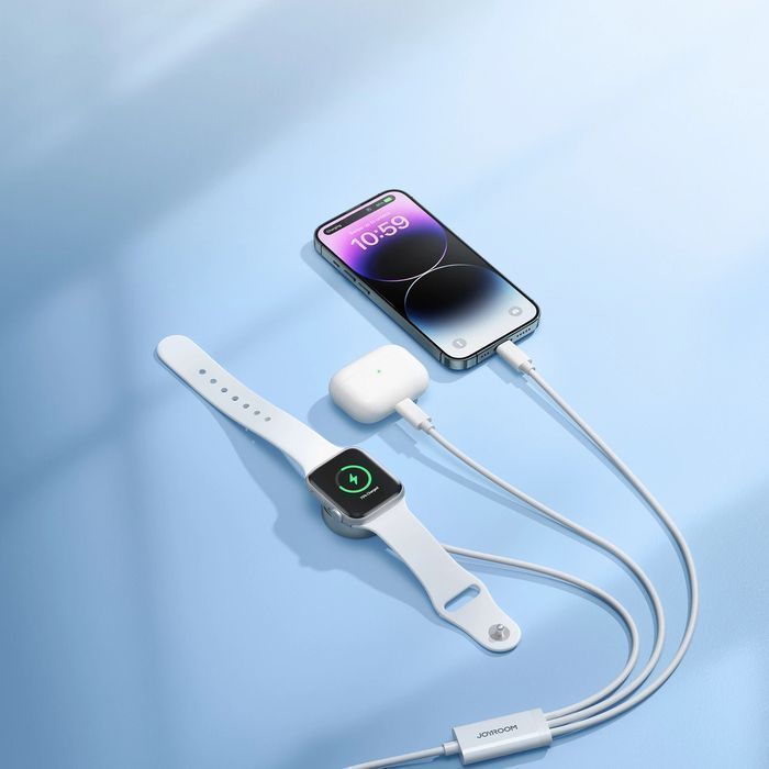 Kabel 3w1 Joyroom S-IW007 magnetyczna ładowarka USB-A - Lightning 1.2m