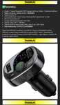 Transmiter Fm i bluetooth mp3 Baseus 2x Usb