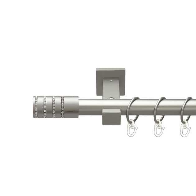 Карниз однорядний металевий 25мм Техно Барамела чорний 1,60м