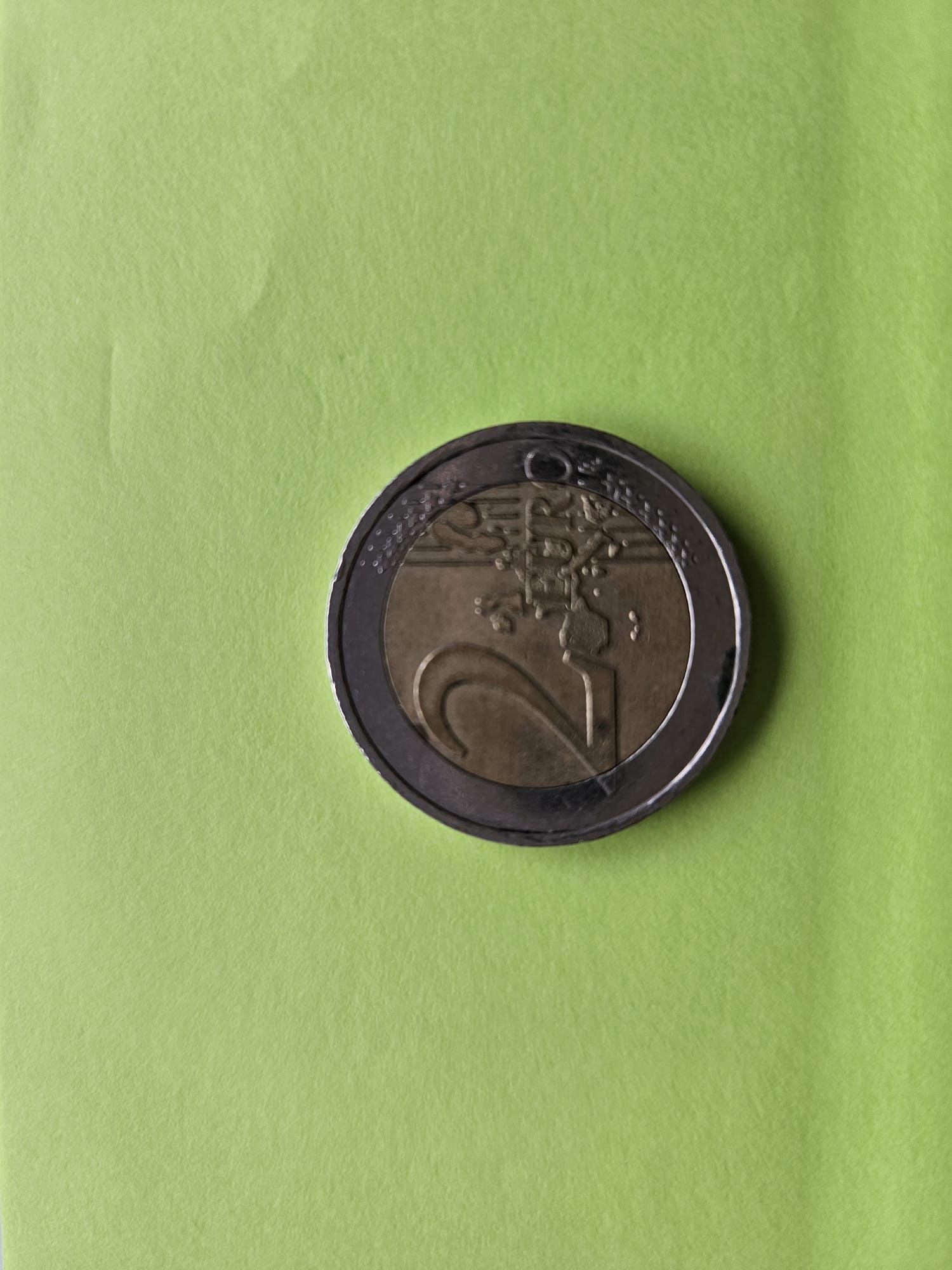 Moeda 2€ rara com erro.