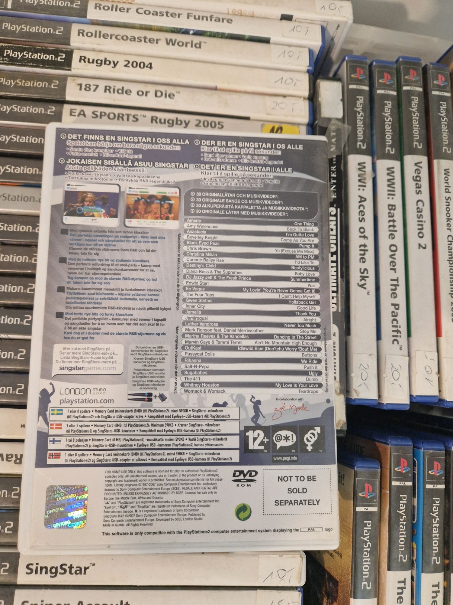 Singstar R&B ps2 PlayStation 2