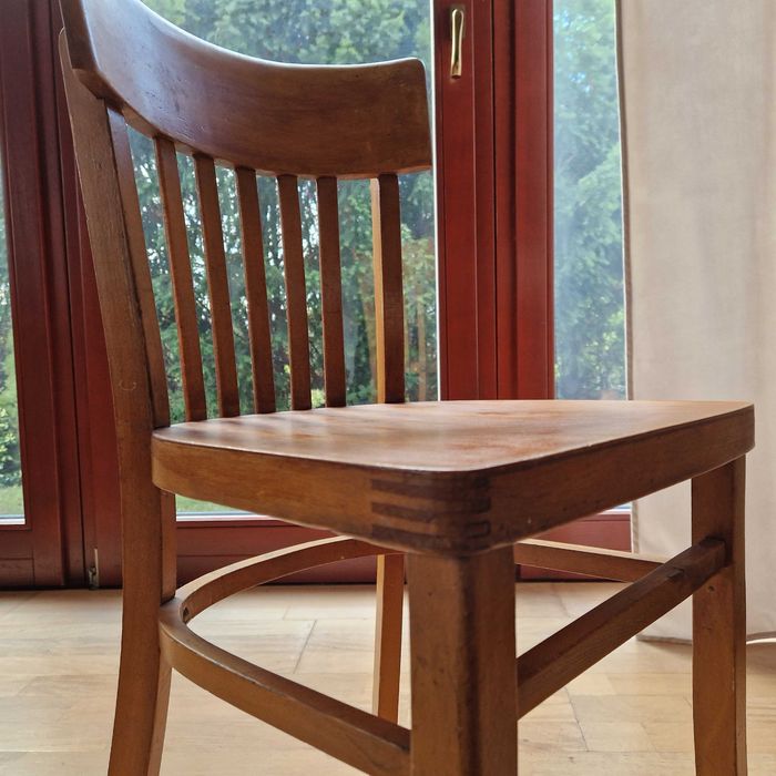 Design Erco krzesło drewno 70lat Piękne.