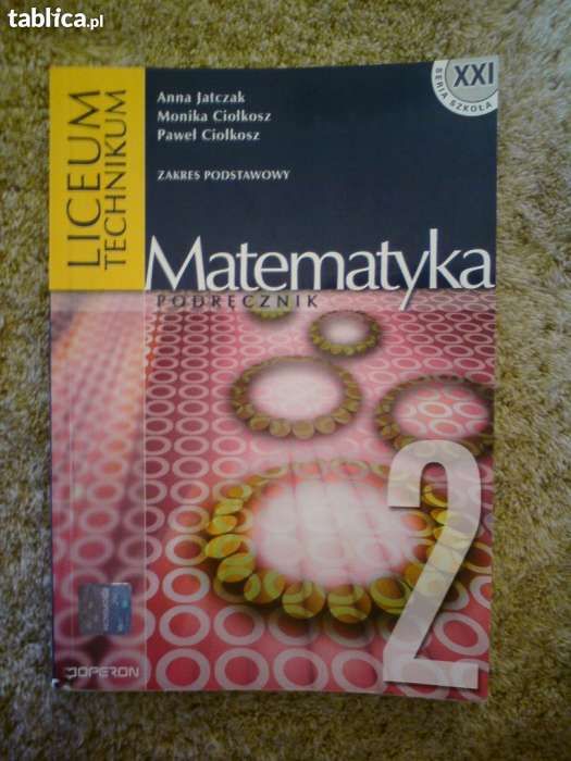 Matematyka 2 Podręcznik Zakres Podstawowy Operon !!!