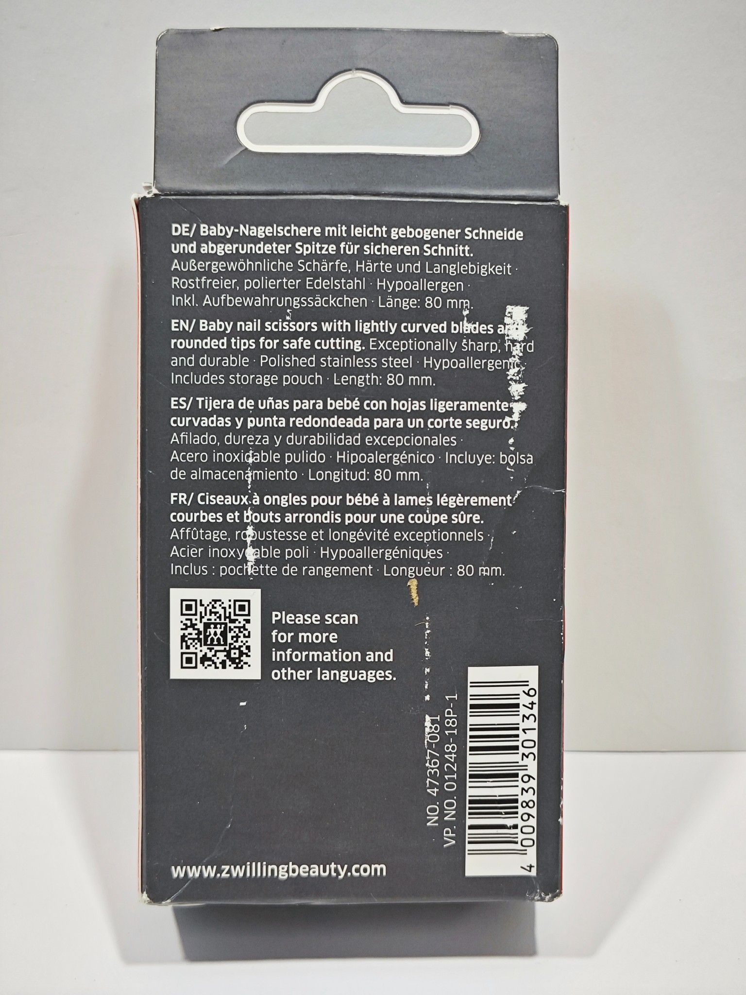 Zwilling Nożyczki Do Obcinania Paznokci U Dzieci 80Mm 8Cm