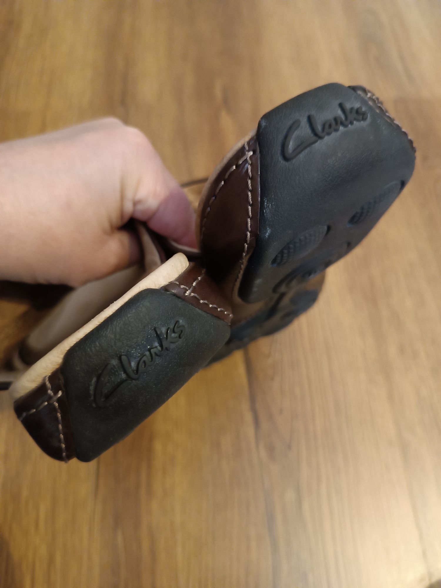 Шлепанцы Clarks,кожа,р.44,
