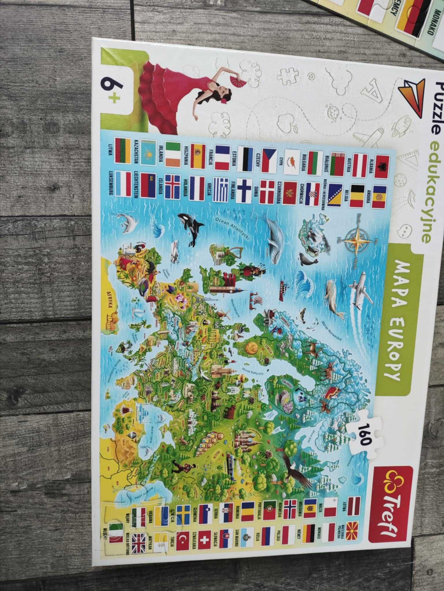 Trzy zestawy puzzli