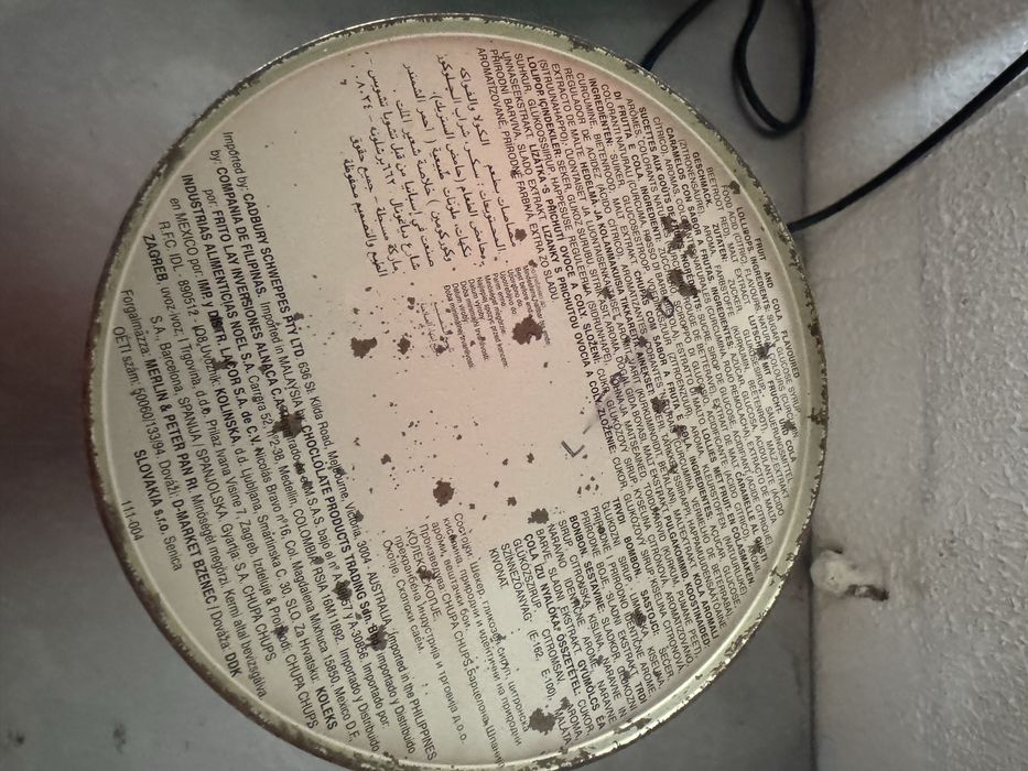 Lata Antiga chupa chups de mercearia