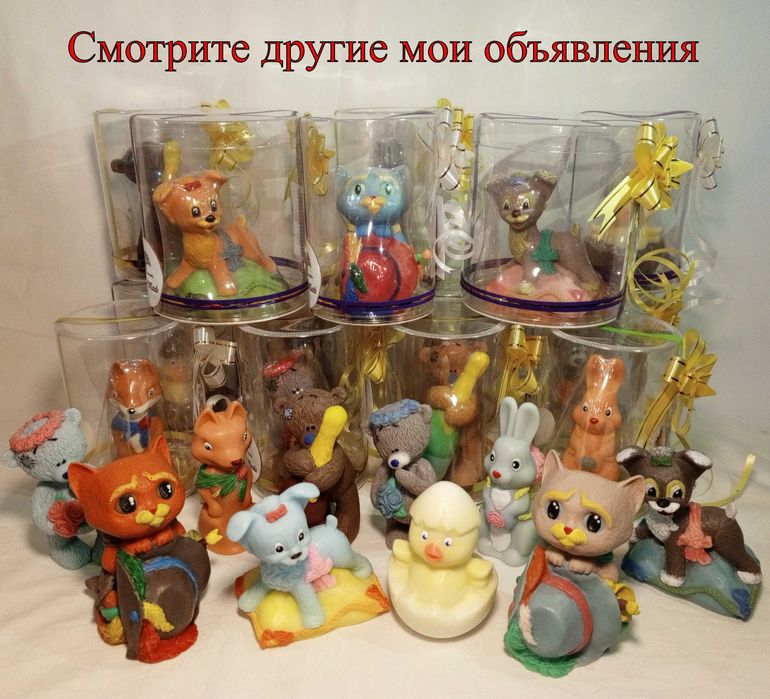 Сувенирное мыло ручной работы. Мишка Тедди с венком и букетом.