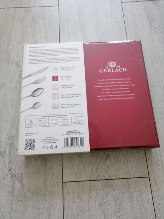 Zestaw Gerlach Celestia komplet sztućców 24 szt elementów nowe