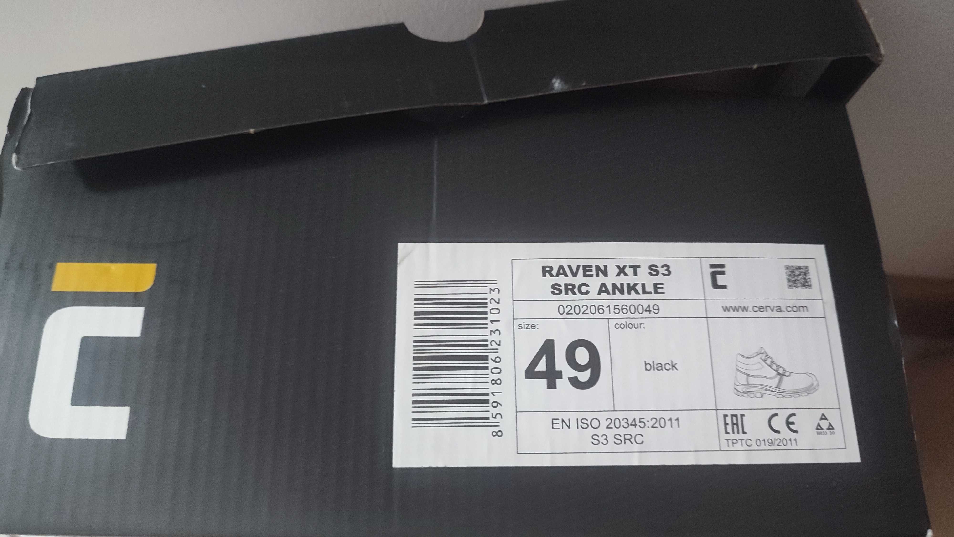 Trzewiki obuwie ochronne S3 RAVEN XT SRC Ankle Cerva  rozm. 49 nowe