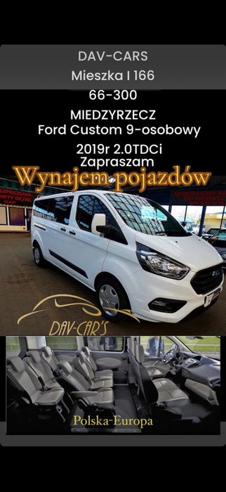 Wynajem pojazdow Wynajem aut Wypozyczalnia 7 / 9  Custom Trafic