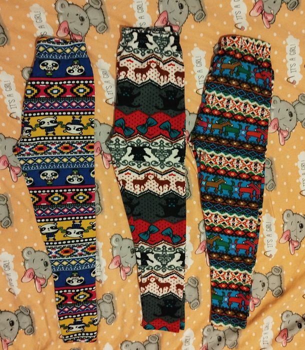 Legginsy 3 sztuki rozmiar 98-104