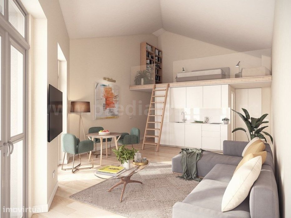 Apartamento T1 Mezzanine com varanda, Campo Lindo