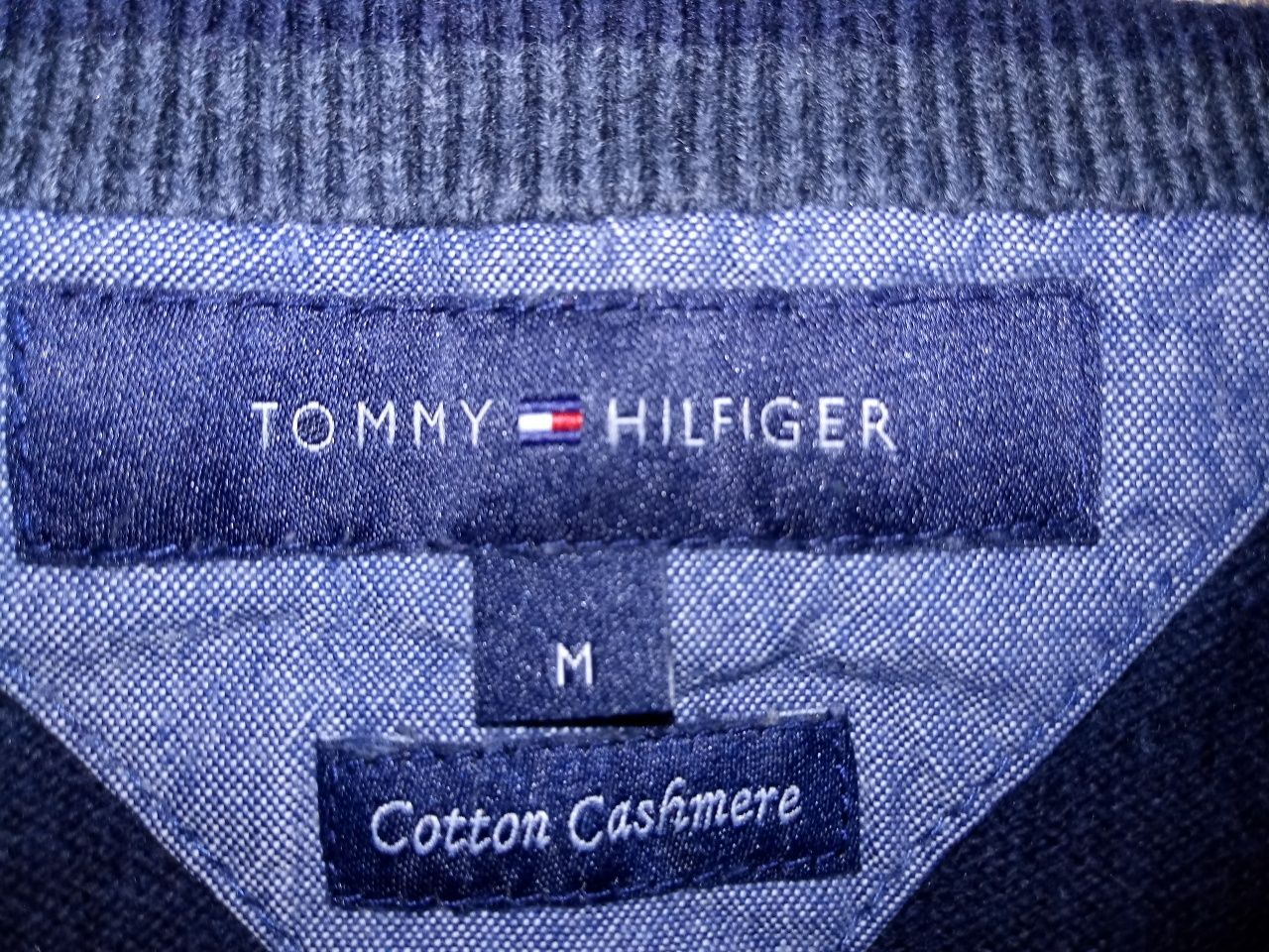 Tommy Hilfiger sweter cotton cashmere rozmiar M