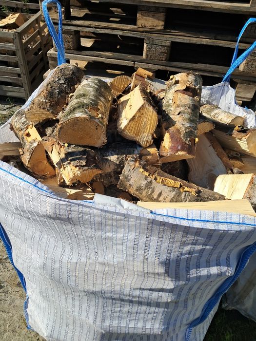 Drewno opałowe brzoza w workach big bag