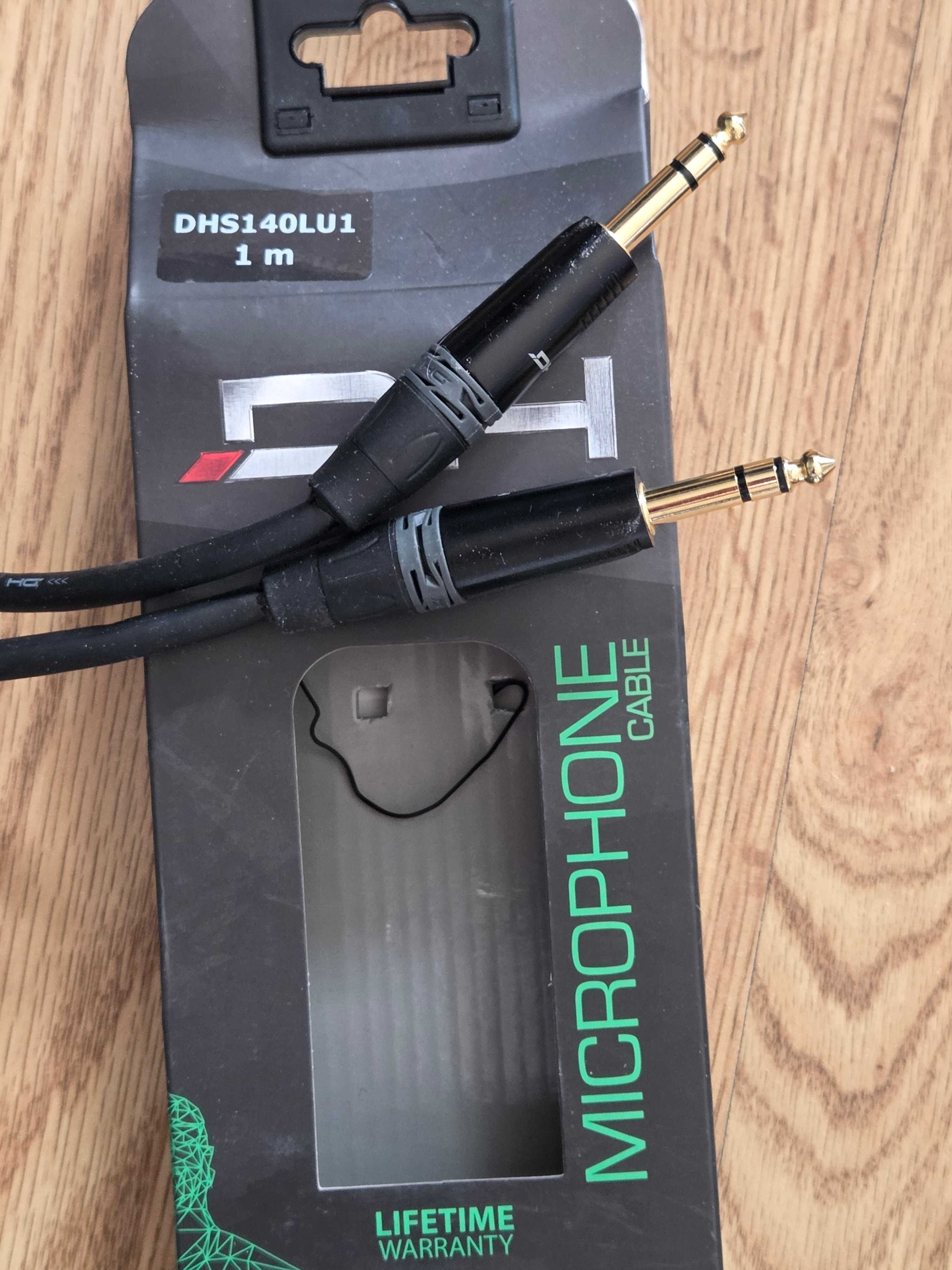 Kable Jack 6,3mm TRRS x Jack 6,3mm TRRS "mikrofonowe", 2x1m oraz 2x2m
