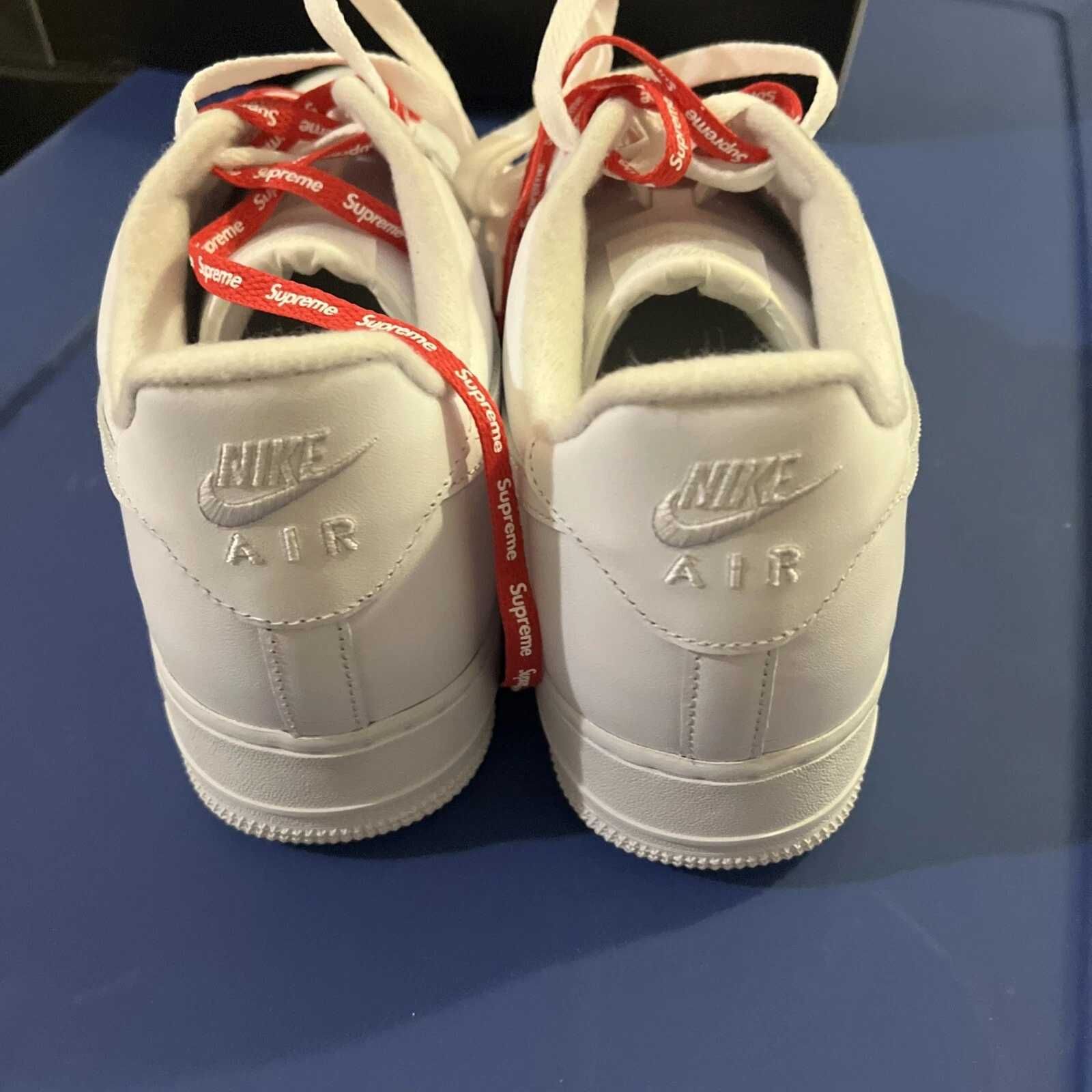 AF1\Powietrze*airDamskieNikeForce1SupremeWhite UnisexTrampki Rozm.43