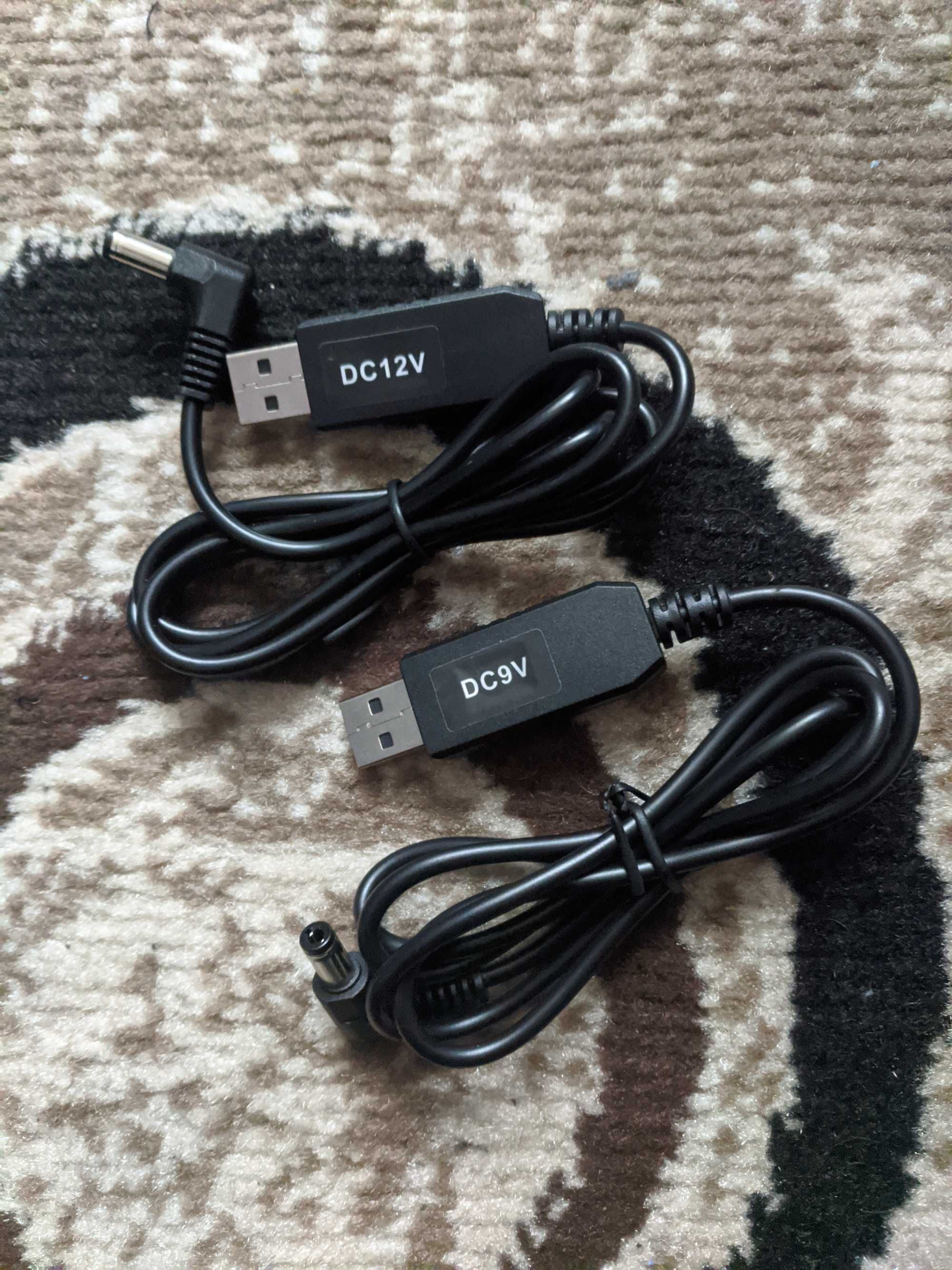 3 шт 12V, 9V USB DC Кабель перехідник з USB A на DC 5.5х2.1