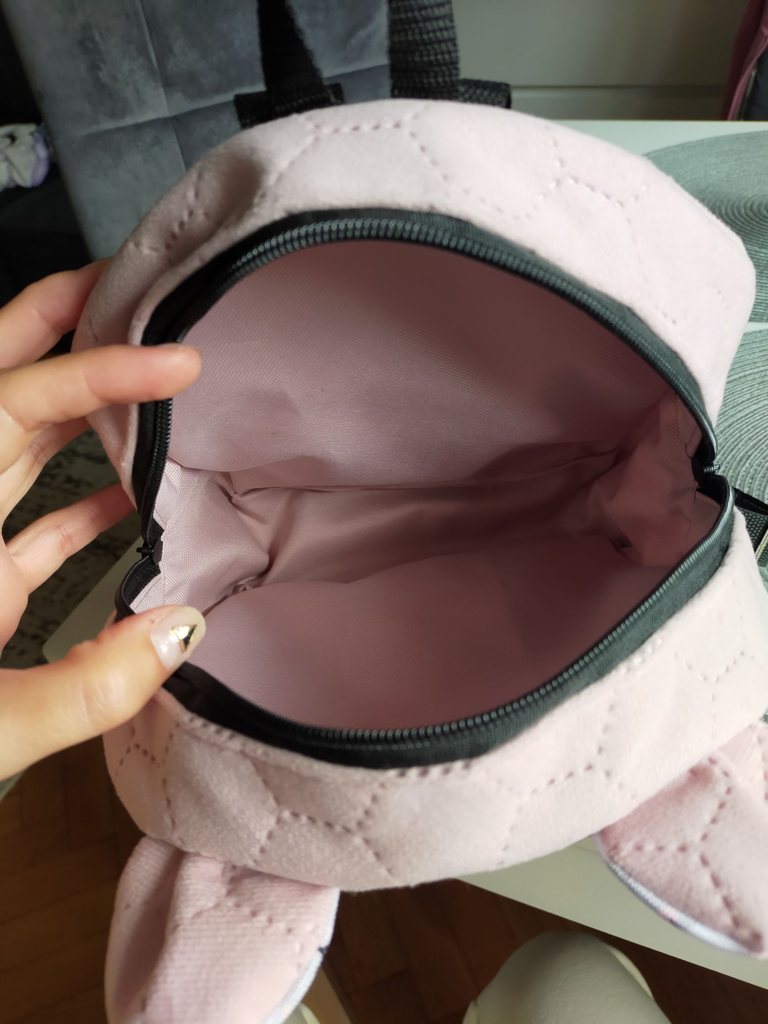 Plecak dla dziewczynki hand made ręcznie wykonany kotki z uszami