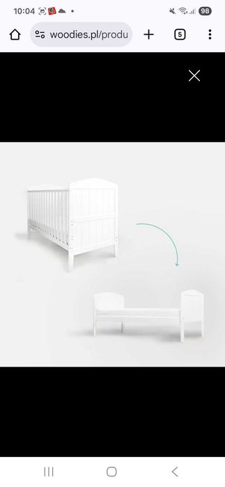 Łóżeczko dziecięce i niemowlęce Hampton Cot Bed 140×70 Woodies