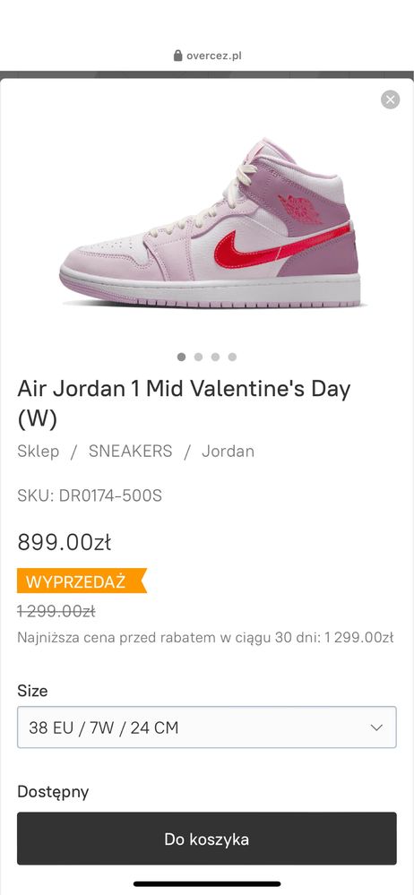 Nike Air Jordan 1 Mid Valentine’z Day (W)