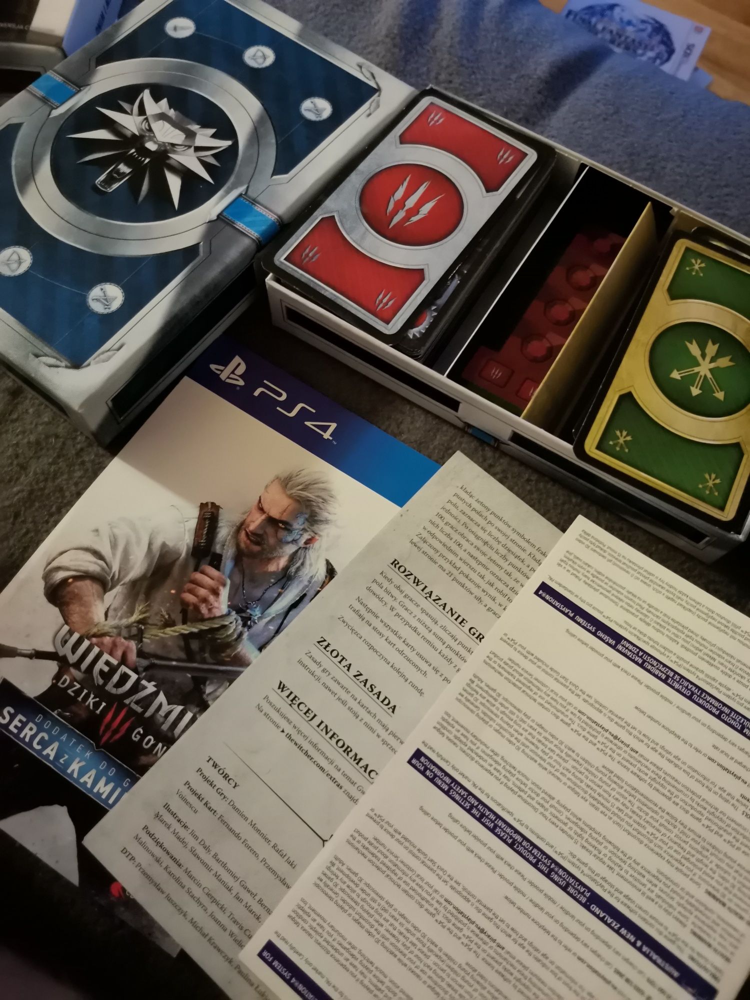 4 talię do gwint wiedźmin 3 Dziki Gon serce z kamienia krew i wino ps4