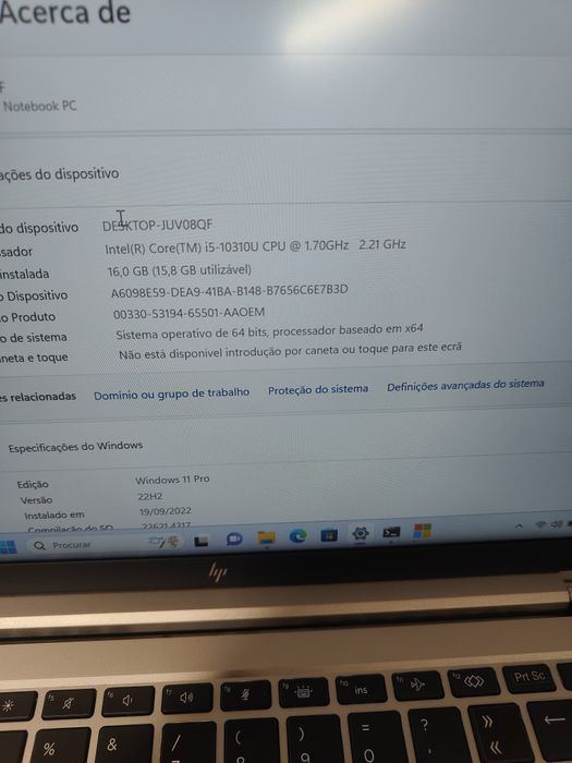 HP PC portátil i5'10th 16gbram