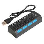 Hub adapter rozdzielacz USB na 4x USB BLOW HUB-07 60cm czarny 86-075#