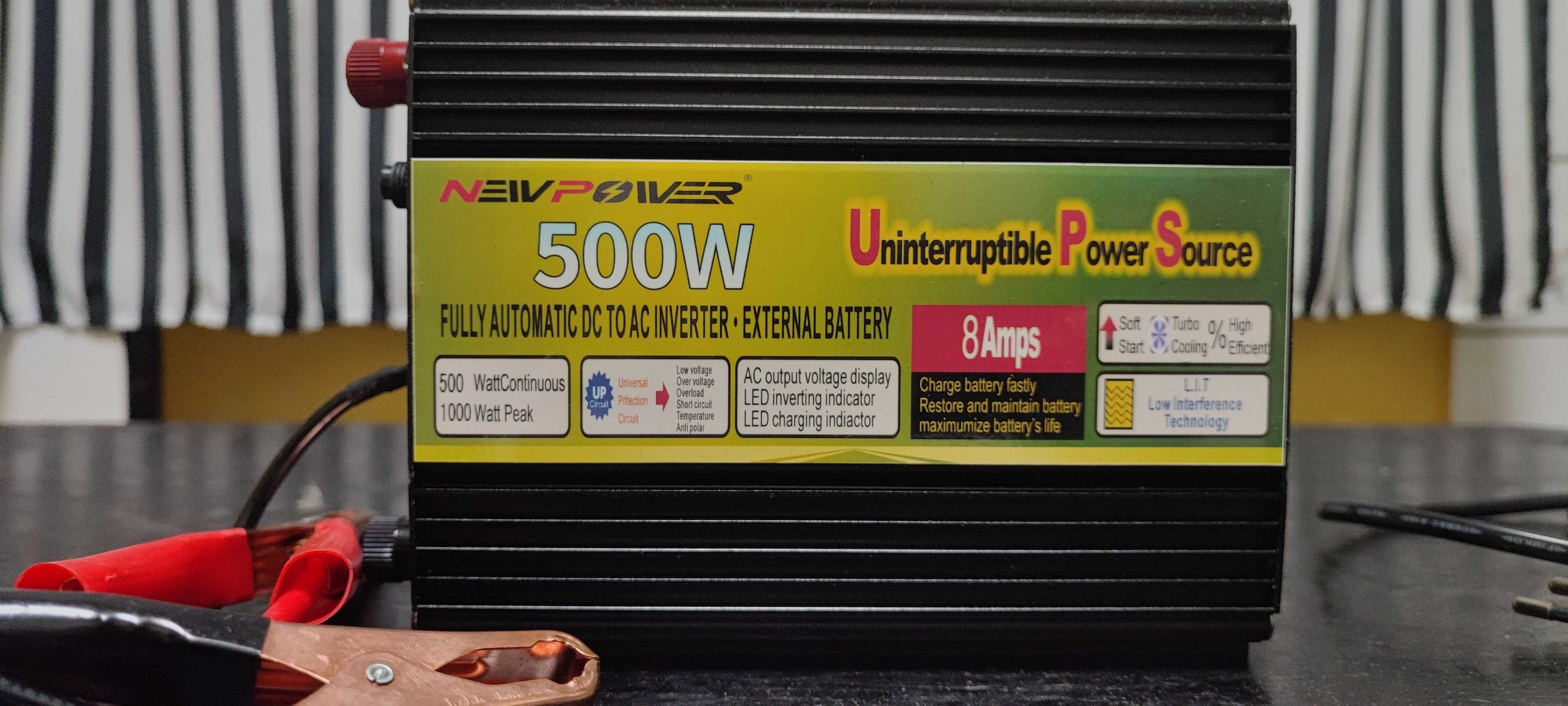 Перетворювач напруги 12V-220V та Підзарядка акумулятора ДБЖ (UPS) 500W