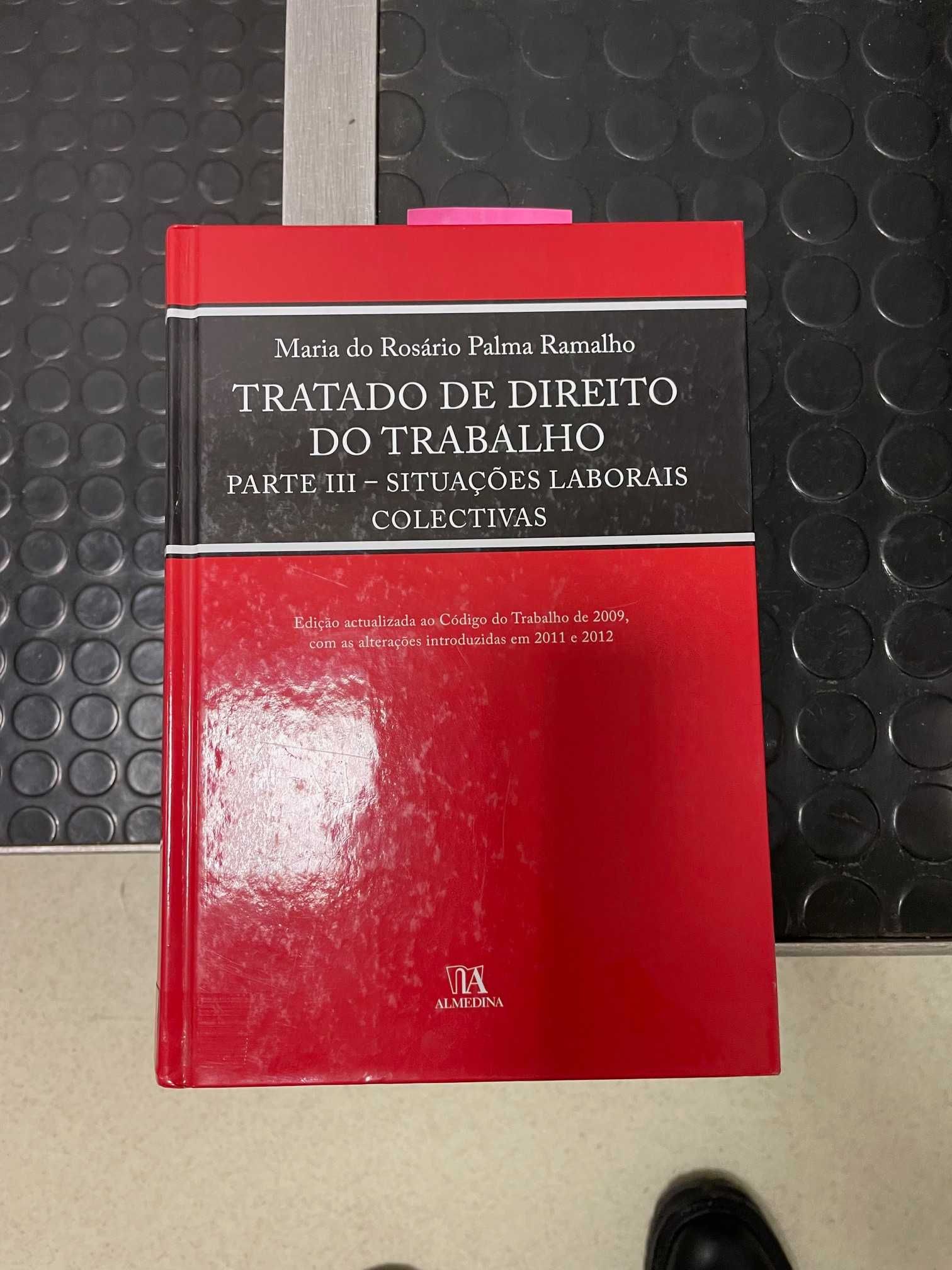 livro tratado de direito do trabalho parte iii- maria do rosário palma