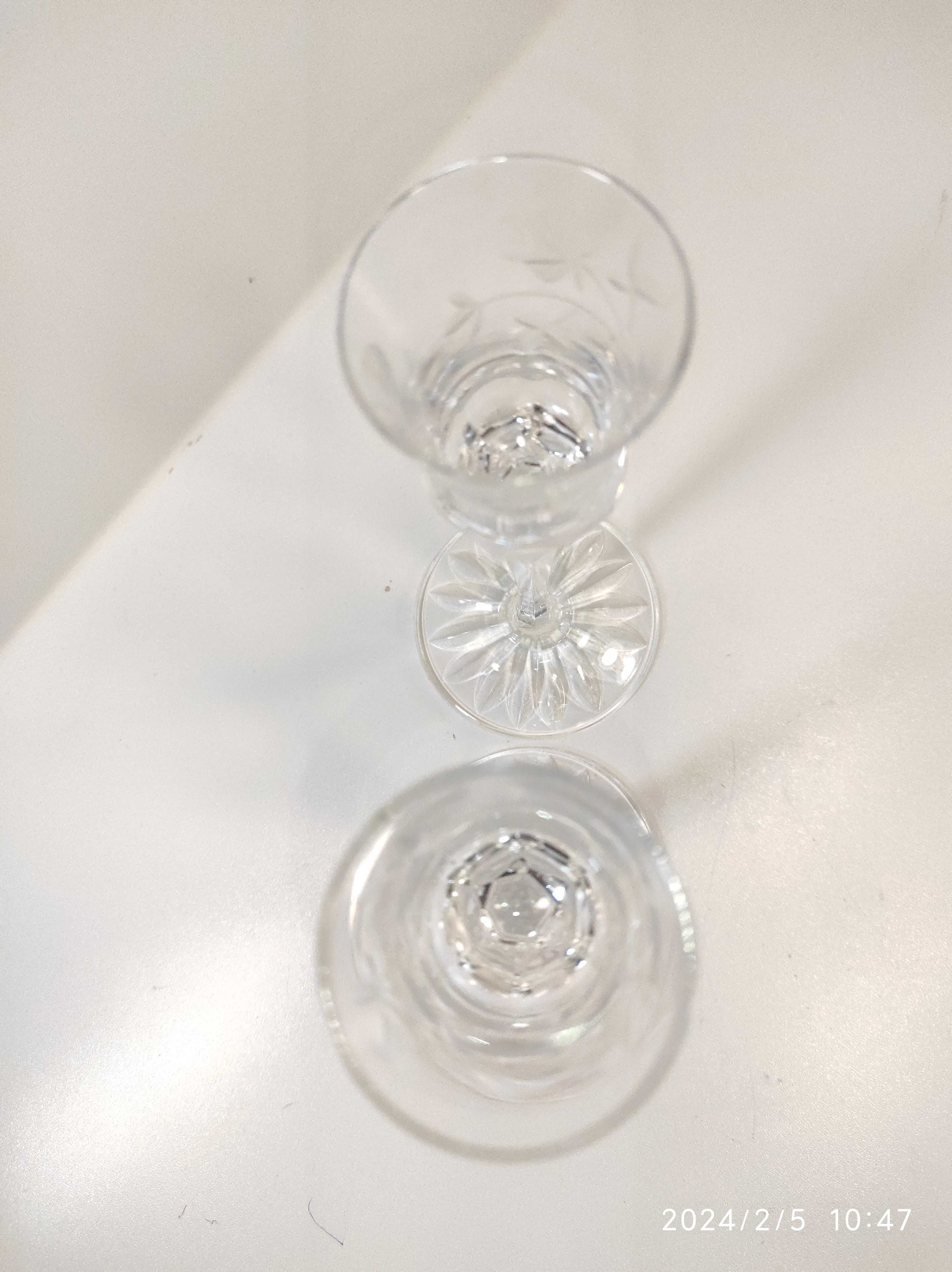 Węgierskie kryształowe kieliszkii Crystal Clear 19cm  2szt / PRL