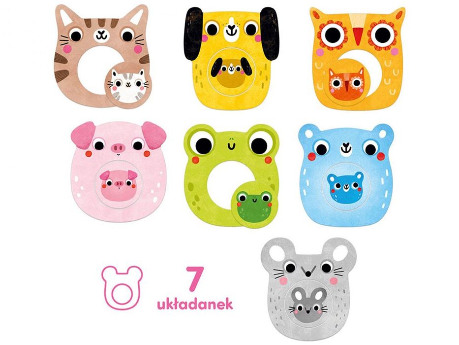 Czuczu Moje puzzle z dziurką 12m+ ZWIERZĄTKA ZA5660