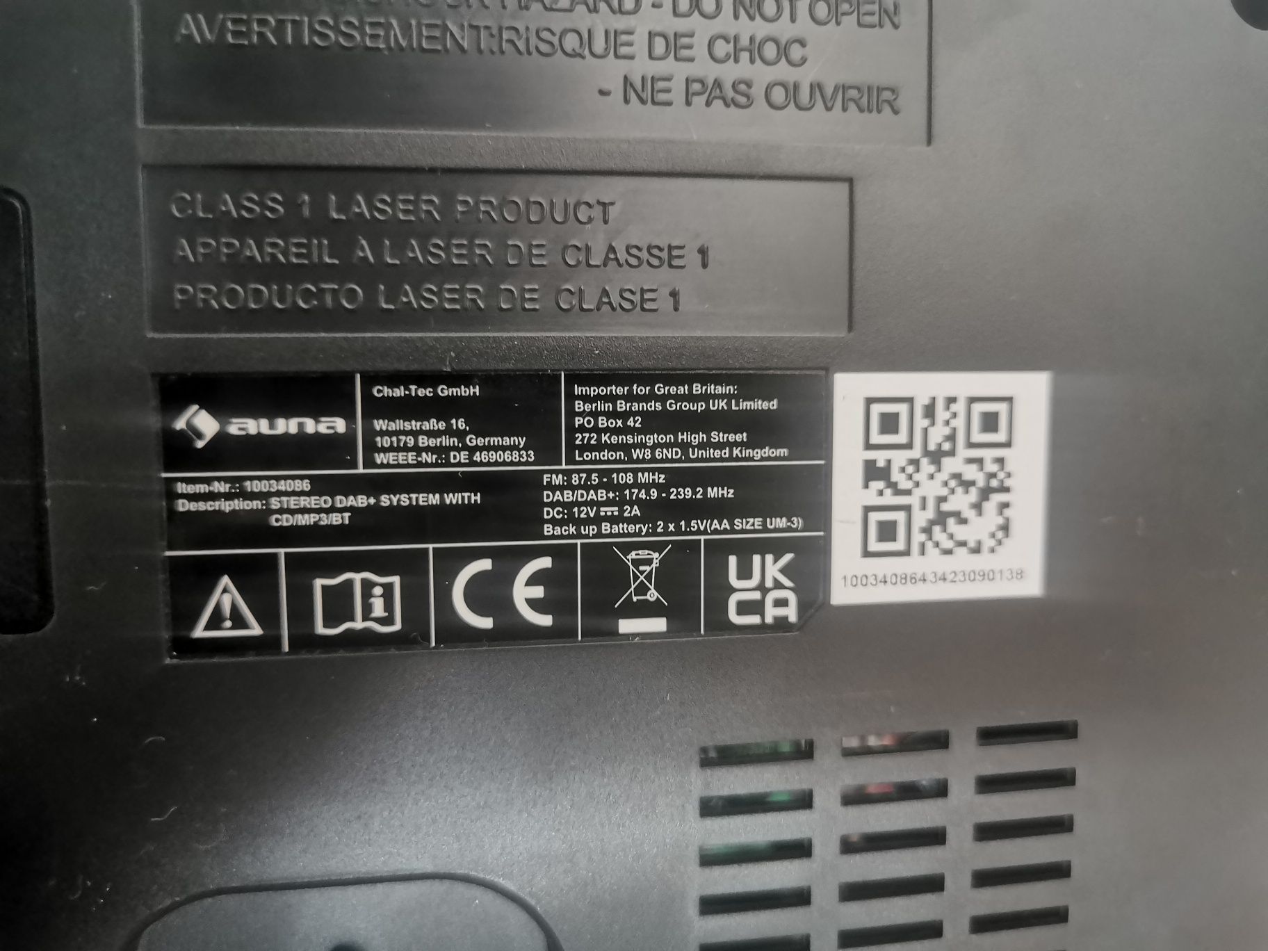 Stereo Sonic wieża stereo Klarstein