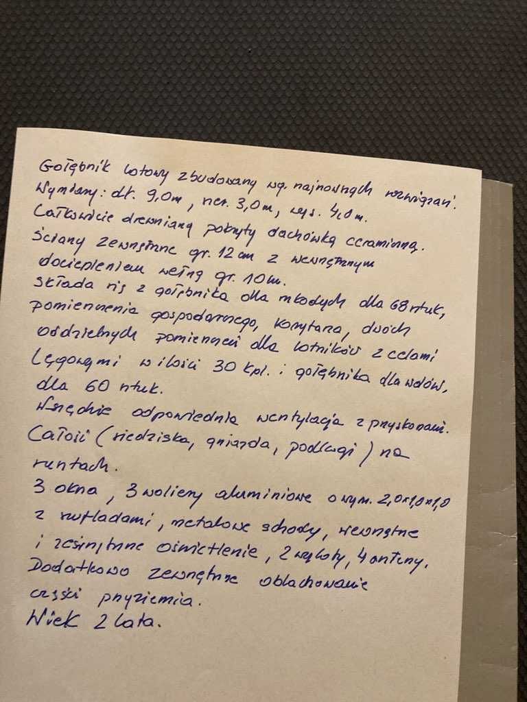 Gołębnik lotowy drewniany
