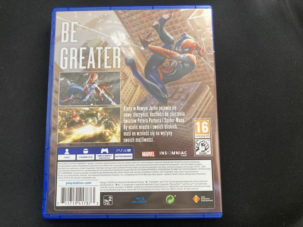 Gra Spiderman na Playstation 4 i 5